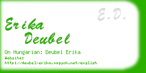 erika deubel business card